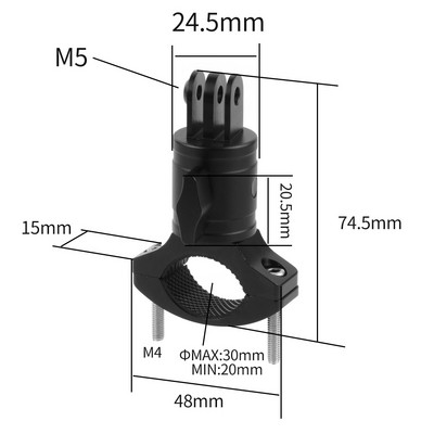 Bicikl Držač kamere za bicikl Okretni za 360° Biciklizam Motociklistički upravljač Stalak za montažu Metalna stezaljka za MTB za GoPro akcijsku kameru Telefon
