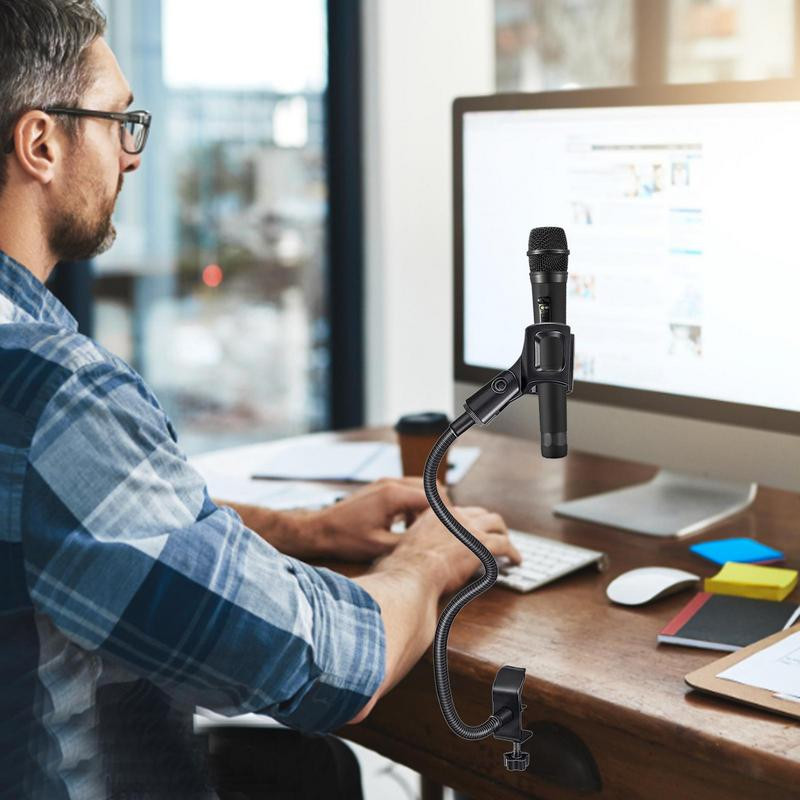 Lankstus mikrofono stovas, stalinis mikrofonas