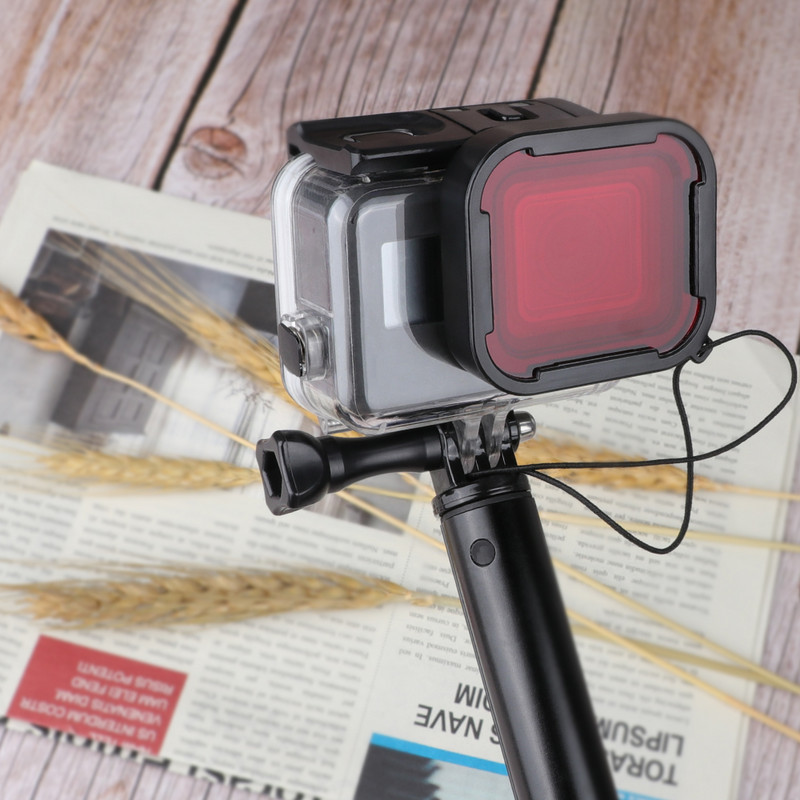 Filtre impermeabile super subțiri 3 buc. Set de filtre pentru scufundări subacvatice roșu roz violet pentru Gopro Hero 5/6/7 carcasă originală neagră