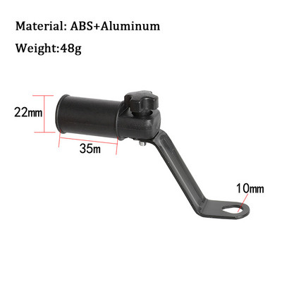 Universalus motociklo galinio vaizdo veidrodžio laikiklis, skirtas GoPro Hero 9/8/7/5 SJCAM Yi 4K EKEN DJI veiksmo kameros vairo tvirtinimo priedas