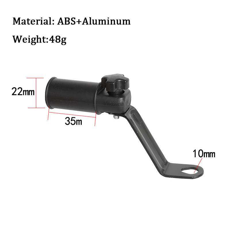 Universalus motociklo galinio vaizdo veidrodžio laikiklis, skirtas GoPro Hero 9/8/7/5 SJCAM Yi 4K EKEN DJI veiksmo kameros vairo tvirtinimo priedas