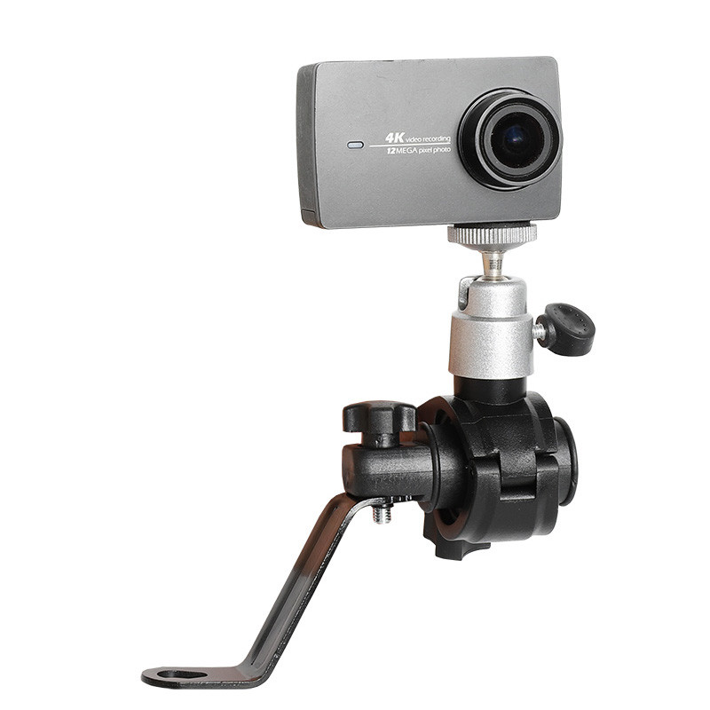 Universalus motociklo galinio vaizdo veidrodžio laikiklis, skirtas GoPro Hero 9/8/7/5 SJCAM Yi 4K EKEN DJI veiksmo kameros vairo tvirtinimo priedas