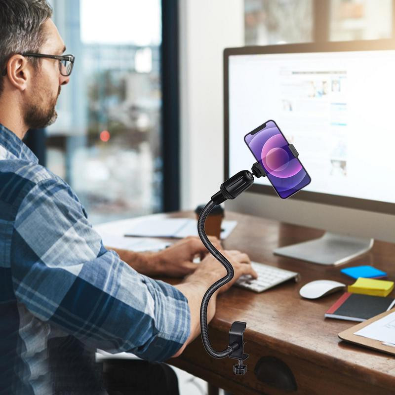 Fleksibilni stalak za mikrofon 360 stupnjeva podesiv sa kopčom Nosač za stolni mikrofon upotrebljiv kao Lazy Bracket za telefon Izdržljiv materijal