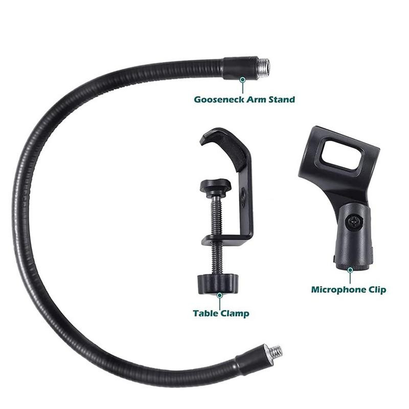 Fleksibilni stalak za mikrofon 360 stupnjeva podesiv sa kopčom Nosač za stolni mikrofon upotrebljiv kao Lazy Bracket za telefon Izdržljiv materijal