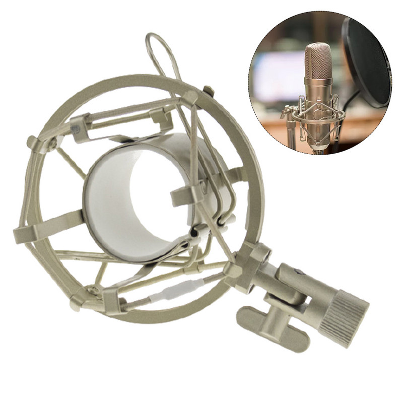 Univerzális zajelfedő mikrofon ütésálló rezgéscsillapító élő közvetítés felvétel stúdió otthoni tartós rádióállomás