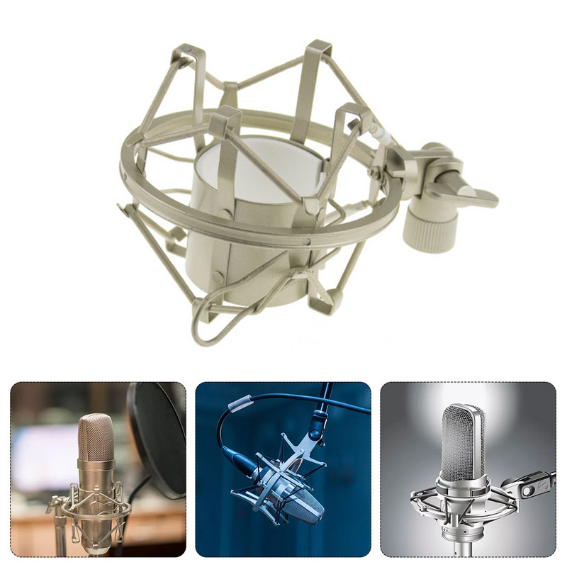 Univerzális zajelfedő mikrofon ütésálló rezgéscsillapító élő közvetítés felvétel stúdió otthoni tartós rádióállomás