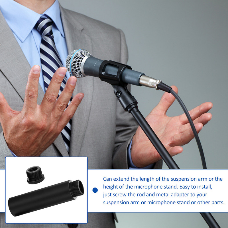 Mikrofono stovo prailginimo vamzdelis Mikrofono tvirtinimo mikrofono tiekimo stulpelis Prailginimo vamzdžio svirties stovas Mikrofono stovas
