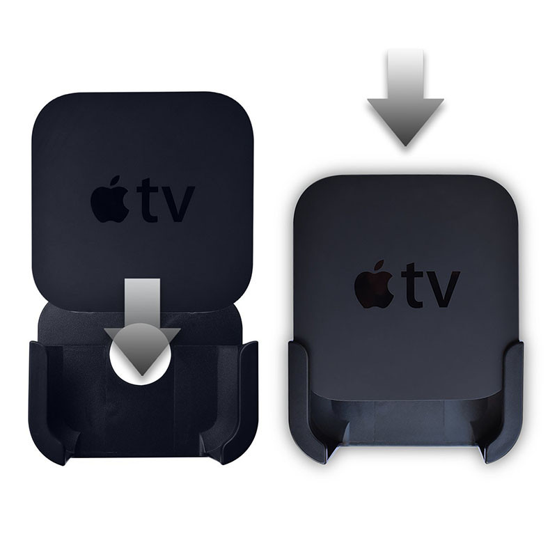 Sieninio laikiklio anga Apple TV 4th 5th Gen Media Player stovo lopšio laikiklis + valdiklio silikoninis apsauginis dėklas