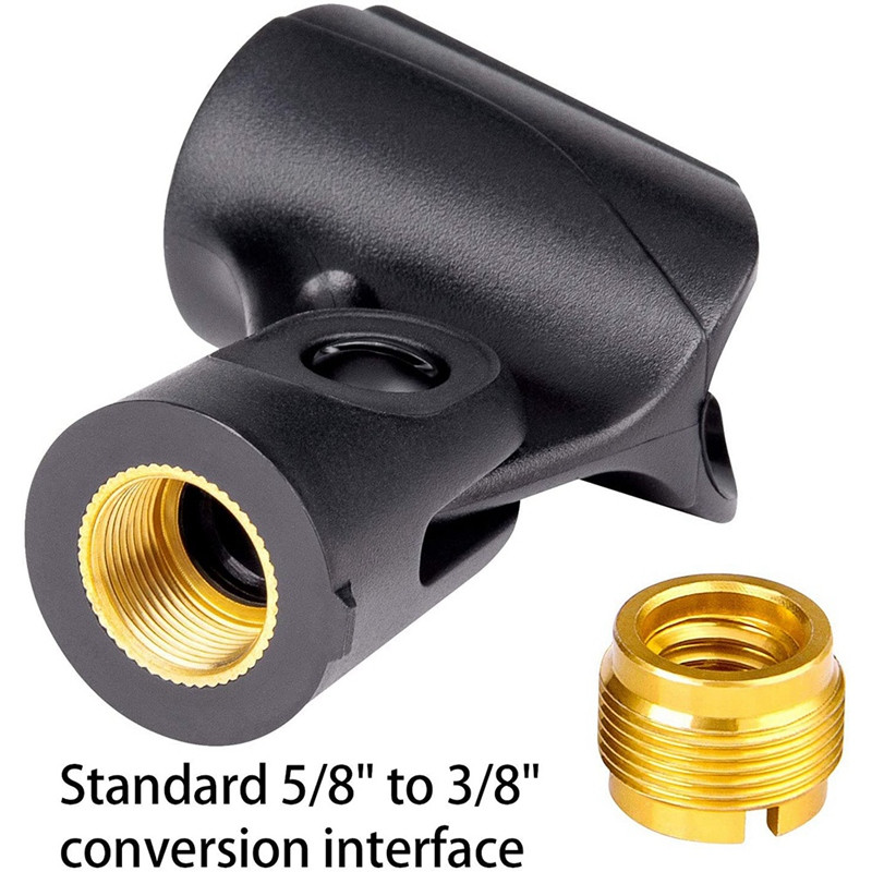 HFES 5 db univerzális mikrofoncsipesz tartók Mikrofoncsipesz tartó 5/8 hüvelykes apa-3/8 hüvelykes anyacsavar adapterrel