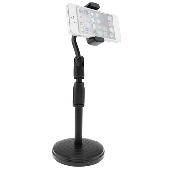 Разтегателна универсална стойка за настолен държач за телефон Стойка за мобилен мобилен телефон Стойка за бюро с въртяща се на 360 градуса щипка за микрофон
