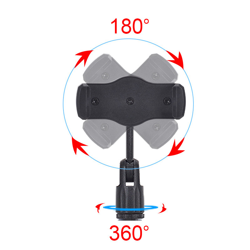 Proširivi univerzalni stalak za držač za stolni telefon Držač za mobilni telefon za stolni nosač sa kopčom za mikrofon rotirajućom za 360 stupnjeva