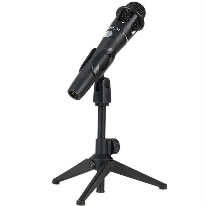 Stalak za mikrofon Stolni tronožac Stolni stalak Mini prijenosni podesivi stalak za mikrofon Držač kopče za mikrofon Sklopivi lagani nosač