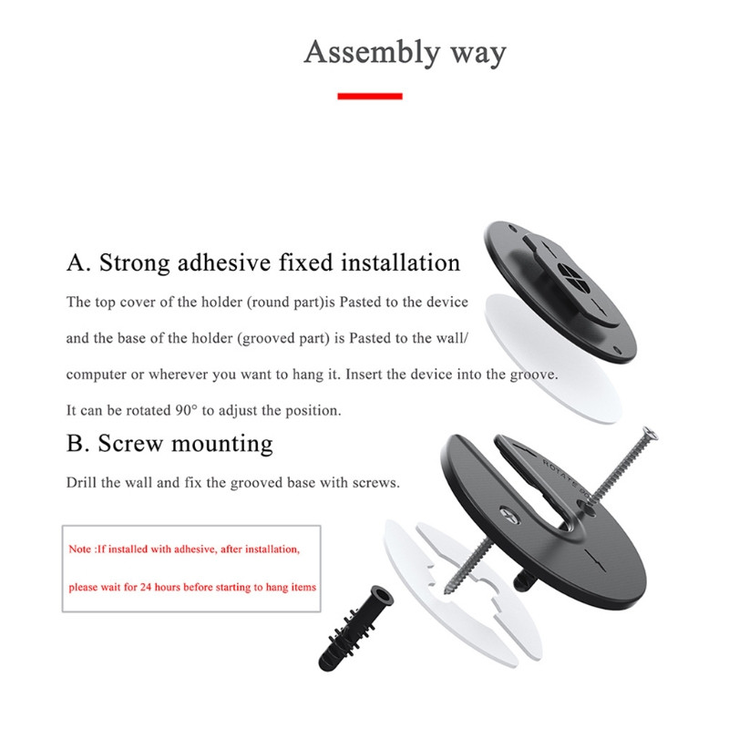 Držač tableta Univerzalni rotirajući zidni nosač za Ipad Podrška E-čitač Kindle/wi-fi usmjerivači/xiao Mi/huawei T84D