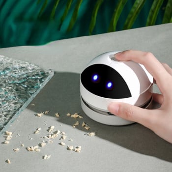 Cute Robot Desktop Vacuum Cleaner USB Keyboard Cleaner Eraser Pencil Shavings Mini φορητή ηλεκτρική σκούπα χειρός