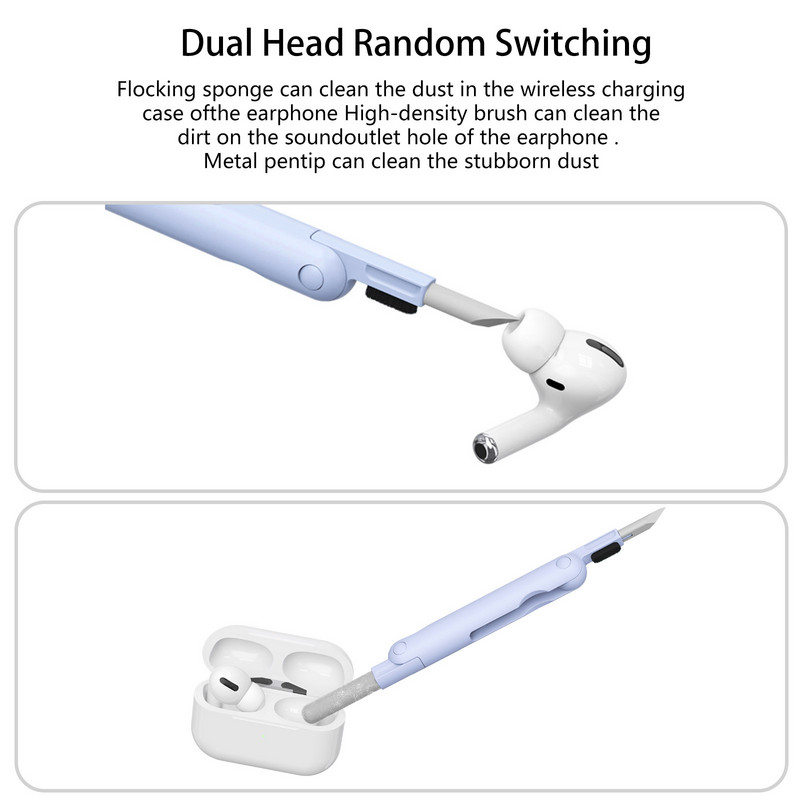 7 viename dulkių šalinimo šepetys, skirtas kompiuteriui / mobiliajam telefonui / ausinėms / kompiuteriams / nešiojamiesiems kompiuteriams / klaviatūros daugiafunkciams valymo įrankiams