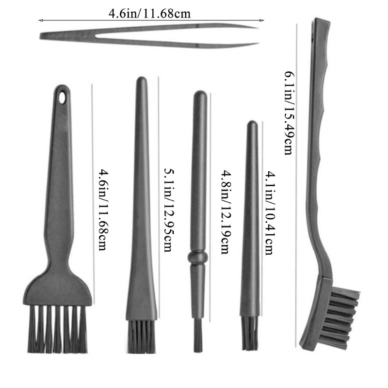 Juodos plastikinės rankenos klaviatūros valymo dulkių valiklis, skirtas durų langų grioveliams 45BA