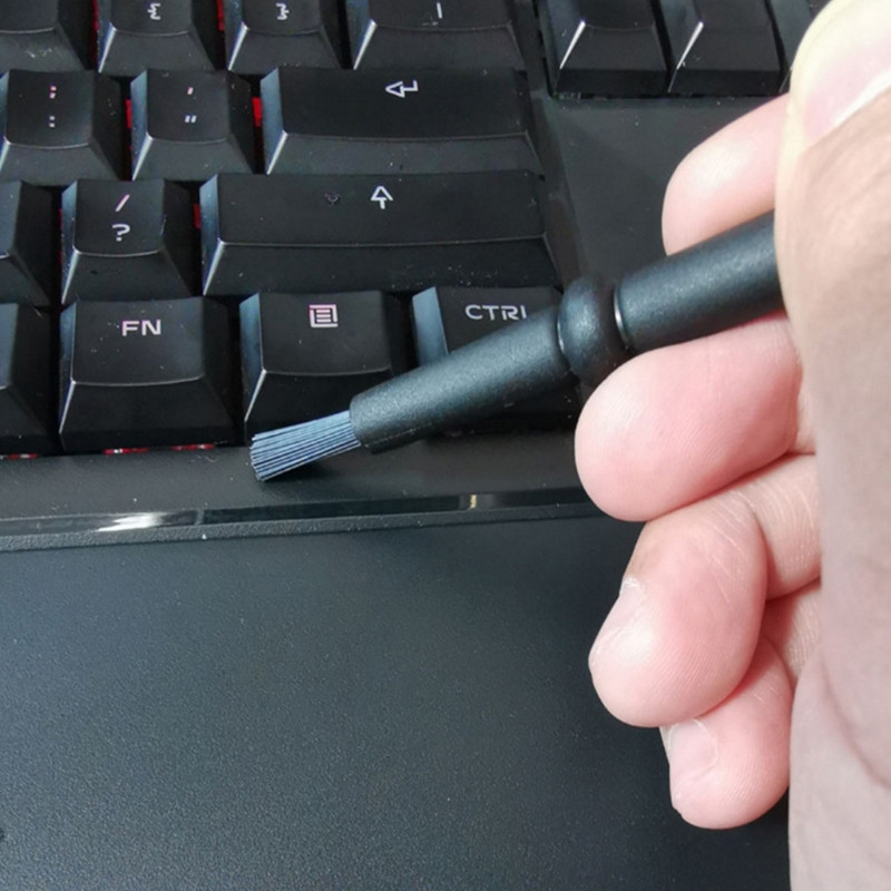 Juodos plastikinės rankenos klaviatūros valymo dulkių valiklis, skirtas durų langų grioveliams 45BA