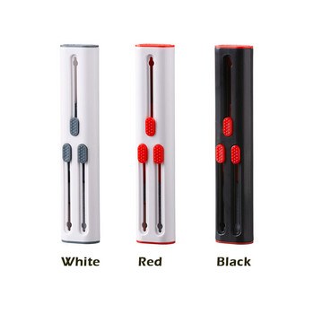 Με Soft Brush Cleaning Pen Dust Remove - συμβατά Earbuds Φορητά φορητά χειρός πολλαπλών λειτουργιών 3 σε 1 για ακουστικά Apple