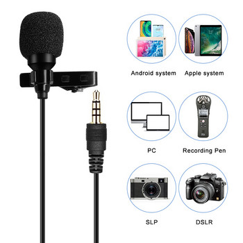 Ulanzi Arimic 1.5M/6M Clip-on Lavalier Lapel Microphone Condenser Mic TRRS Adapter Cable for iPhone Android Smartphone/iPad/DSLR