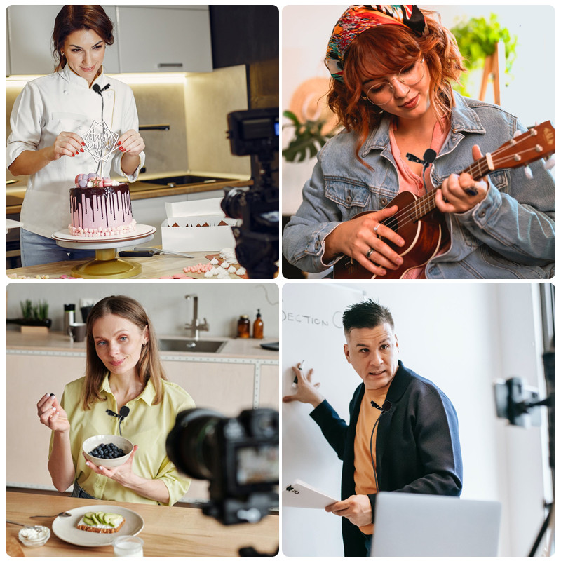 Ulanzi Arimic 1.5M/6M prisegamas Lavalier atlapo mikrofono kondensatoriaus mikrofono TRRS adapterio laidas, skirtas iPhone Android išmaniajam telefonui/iPad/DSLR