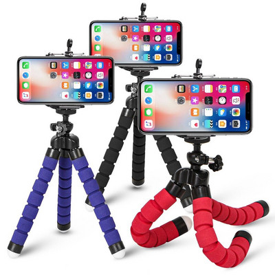 Állvány telefonhoz Rugalmas szivacs Octopus mini állvány iPhone mini kamerához Állvány telefontartó klip állvány