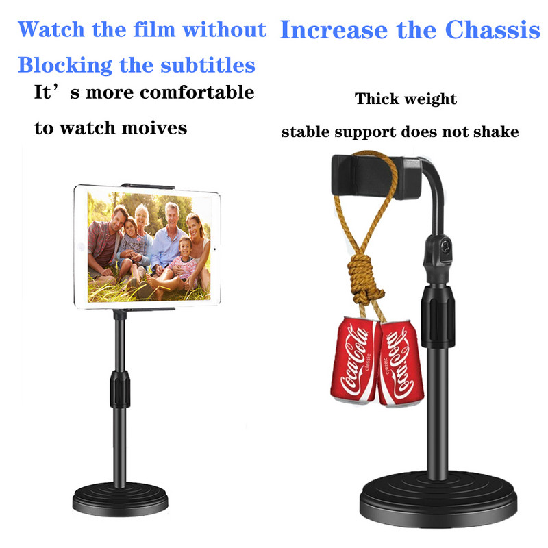 Nešiojamas mini lengvas trikojis, reguliuojamas stovas Selfie Stick Universalus mobiliojo telefono laikiklio laikiklis, išmaniojo telefono trikojis telefonui