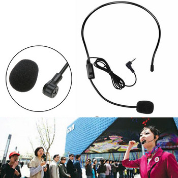 PUJIMAX 3,5 mm монтиран на главата кабелен микрофон Високоговорител петличен микрофон Handsfree Учителски микрофон за преподаване Екскурзовод
