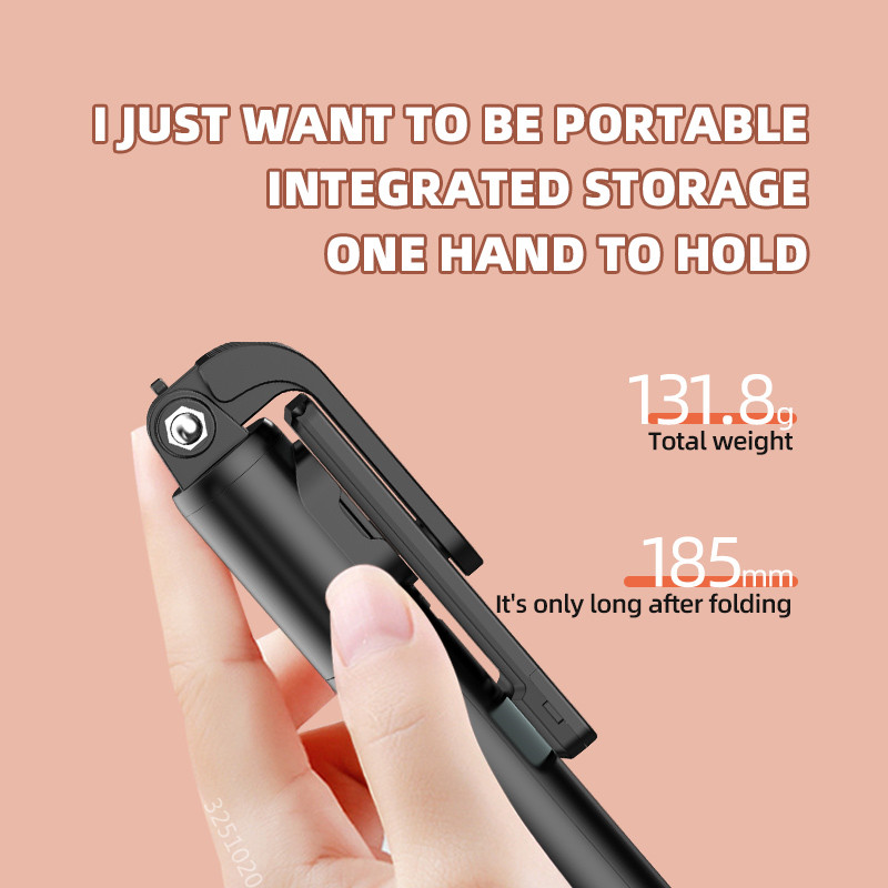 FGCLSY 2023 naujas belaidis „Bluetooth“ asmenukių lazdelė su užpildo lempute nešiojamu trikojo daugiafunkciu nuotoliniu užraktu, skirta „iOS Android“