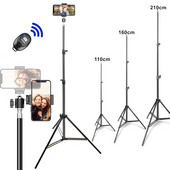 Telefono laikiklis trikojo stovas išmaniojo telefono laikiklis Telefono žiedo stovas Tripe mobiliesiems Lankstus vaizdo įrašų rinkinys asmenukių LED kamera