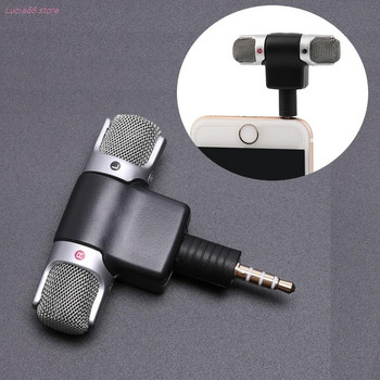 Hot Sale 1pc Mini Jack 3,5mm Microphone Stereo Mic για εγγραφή κινητού τηλεφώνου Studio Μικρόφωνο συνέντευξης για Smartphone