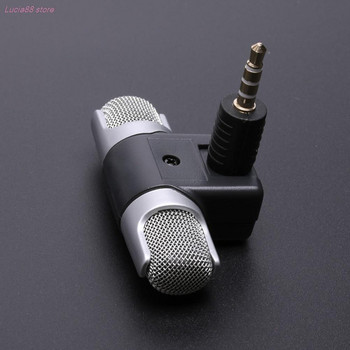 Гореща разпродажба 1бр мини 3,5 мм жак микрофон стерео микрофон за запис на мобилен телефон студиен микрофон за интервю за смартфон