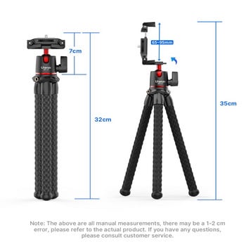 Ulanzi MT-11 Flexible Octopus Tripod for DSLR Smartphone 2 in 1 Tripod Extend 1/4\'\' Screw for Magic Arm Led Video Light