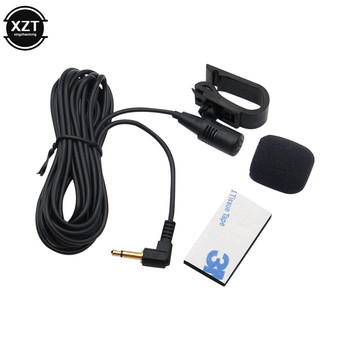 Μικρόφωνο αυτοκινήτου 3,5mm με κλιπ Jack Plug Mic Stereo Mini Ενσύρματο εξωτερικό μικρόφωνο για αυτόματο ραδιόφωνο DVD 3m Long Professionals