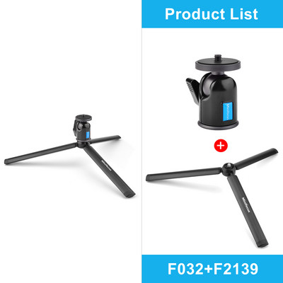 Metalni mini tronožac + kuglasta glava Mount Stolni stolni stalak za telefon s kamerom Ručni Gimbal Vlog Ručka Vlogging Grip Stativ