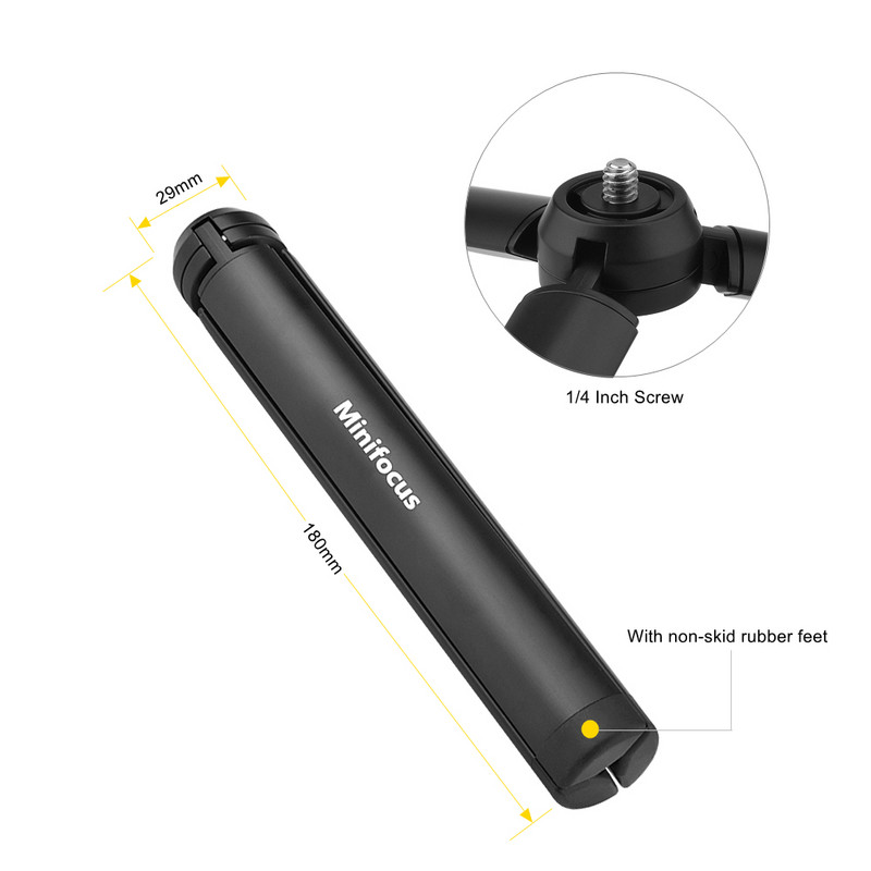 Metalni mini tronožac + kuglasta glava Mount Stolni stolni stalak za telefon s kamerom Ručni Gimbal Vlog Ručka Vlogging Grip Stativ