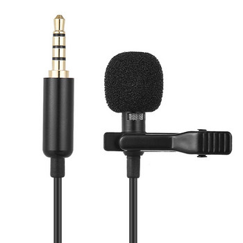 Φορητό 1,5 m Lavalier Mini Microphone Condenser Clip-on Lapel Mic Ενσύρματο μικρόφωνο USB 3,5 mm Type-C για τηλέφωνο για φορητό υπολογιστή Mac