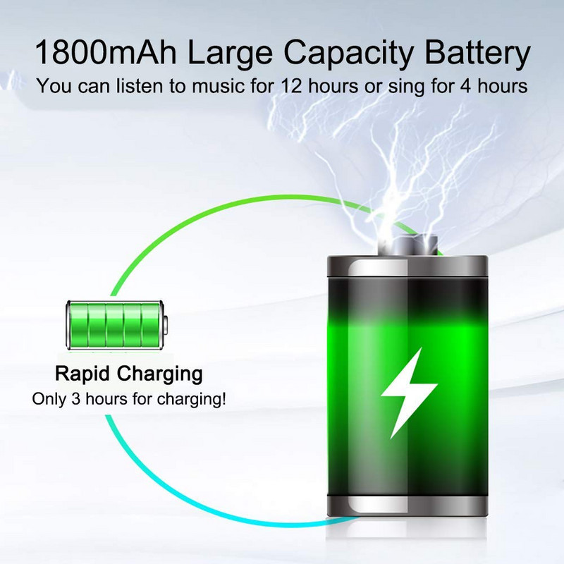 Bezvadu karaoke mikrofons Bluetooth rokas portatīvais skaļrunis mājas KTV atskaņotājs ar dejojošām LED gaismām, ierakstīšanas funkcija bērniem