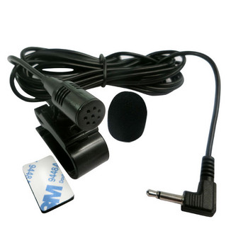 Μικρόφωνο αυτοκινήτου 3,5mm με κλιπ Jack Plug Mic Stereo Mini Ενσύρματο εξωτερικό μικρόφωνο για αυτόματο ραδιόφωνο DVD 3m Long Professionals