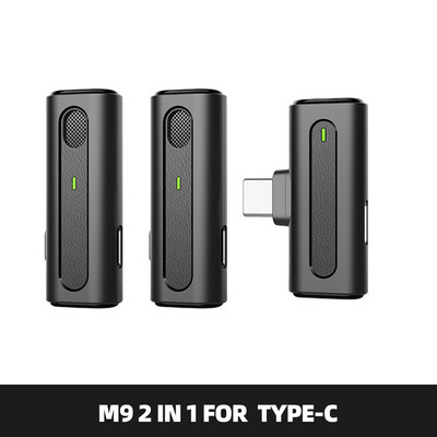 Microfon Lavalier fără fir, Mini microfon portabil de înregistrare audio și video pentru iPhone Type-C, transmisie în direct, microfon pentru jocuri