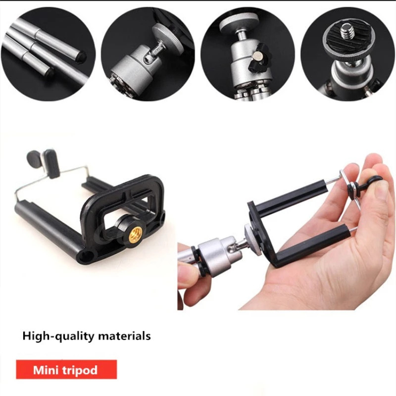 Mini lankstus trikojis 2 dalių stovas telefono kameros stovo laikiklis išmaniojo telefono telefono trikojams Metalinis mobiliajam telefonui