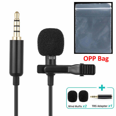 1,5 m körkörös fém mikrofon 3,5 mm-es Jack Lavalier nyakkendőkapcsos mikrofonok Mini audio mikrofon fényképezőgéphez számítógéphez laptop telefonhoz