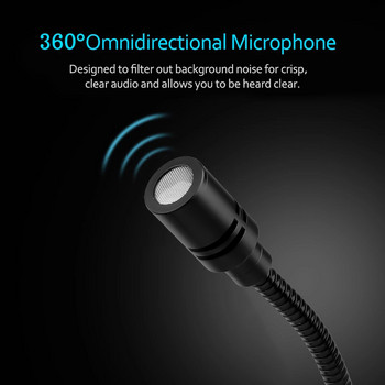 Kebidu преносим USB 2.0 микрофон регулируем мини микрофон антишум аудио адаптер за лаптоп/ноутбук/компютър/MSN/Skype
