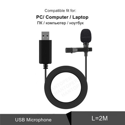 Professionnel Dual Mini Lavalier Μικρόφωνο για Τηλεφωνικό Φορητό Η/Υ, μικρόφωνο πέτο για ραδιόφωνο Smartphone Micro karaoke Microfono