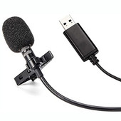 2 m-es USB Lavalier mikrofon Clip-on hajtókás mikrofon PC számítógéphez laptophoz ének Streaming felvevő stúdió YouTube Video Gaming