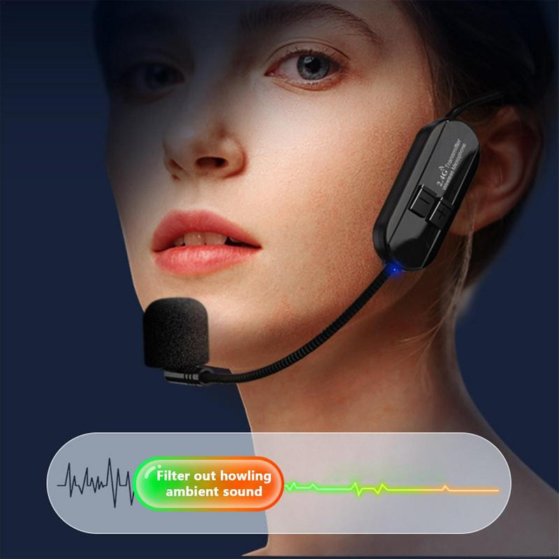 2.4G Bežični mikrofon Slušalica Mikrofon Za Pojačalo glasa Zvučnik Karaoke Računalo Podučavanje Sastanak Joga Pjevanje Bežični mikrofon