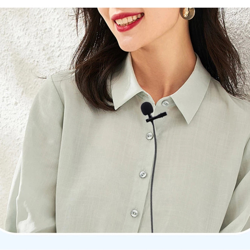 Κολάρο με κλιπ μικροφώνου 3,55mm για κινητό τηλέφωνο Speaking in Lecture 1,5m Τύπος C Κλιπ βραχίονα φωνητικό πέτο USB Μικρόφωνο