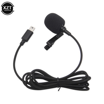 1,5m Ενσύρματο Active Clip DV Lavalier Mini USB Microphone Stereo Professional Clip-on Mic for Gopro Hero 3 3+ 4 Action Camera