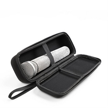 Преносима кутия за съхранение на безжичен микрофон Удароустойчив калъф за пътуване Органайзер с цип