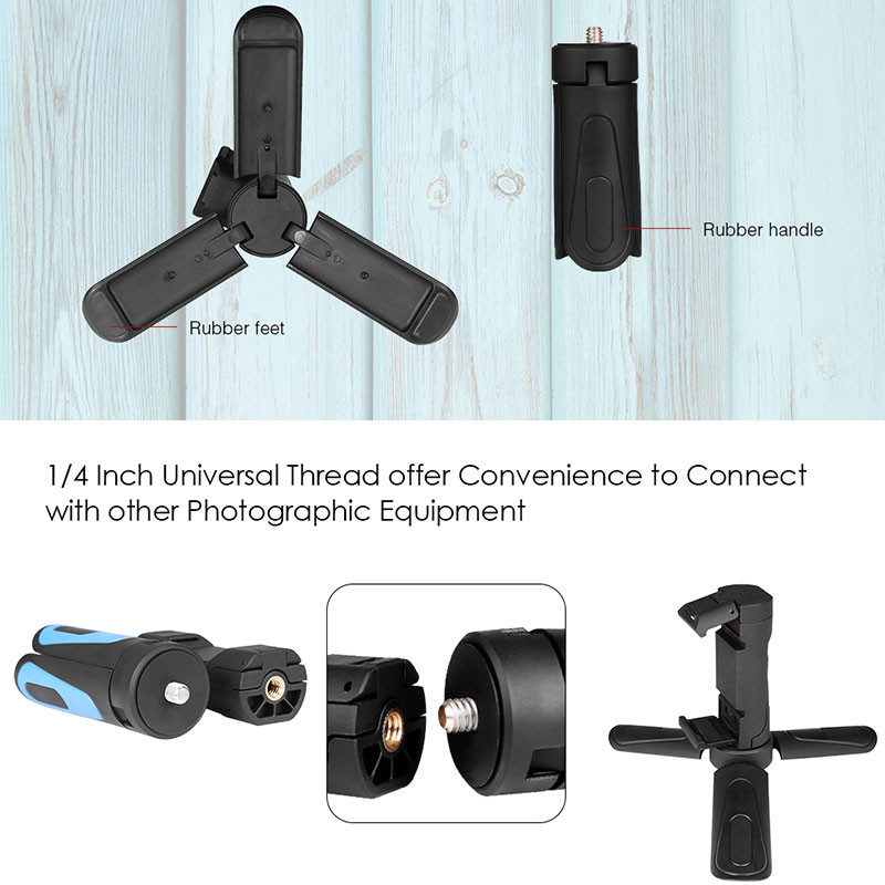 KINGJOY Officia KT-18 Trepied pentru telefon Mini trepied pentru suport mobil Suport pentru cameră Stabilizator Unghi flexibil de ridicare a capului
