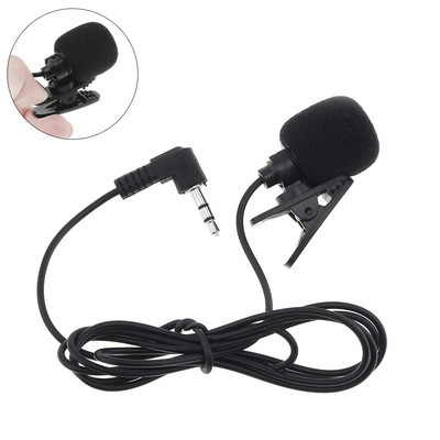 Universal Portable 3.5mm Mini Microphone Hands Free Clip on Microphone Mini Audio for PC Laptop Loudspeaker Mic